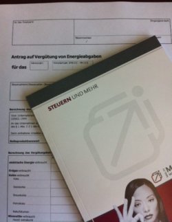 Antrag auf Vergütung von Energieabgaben
